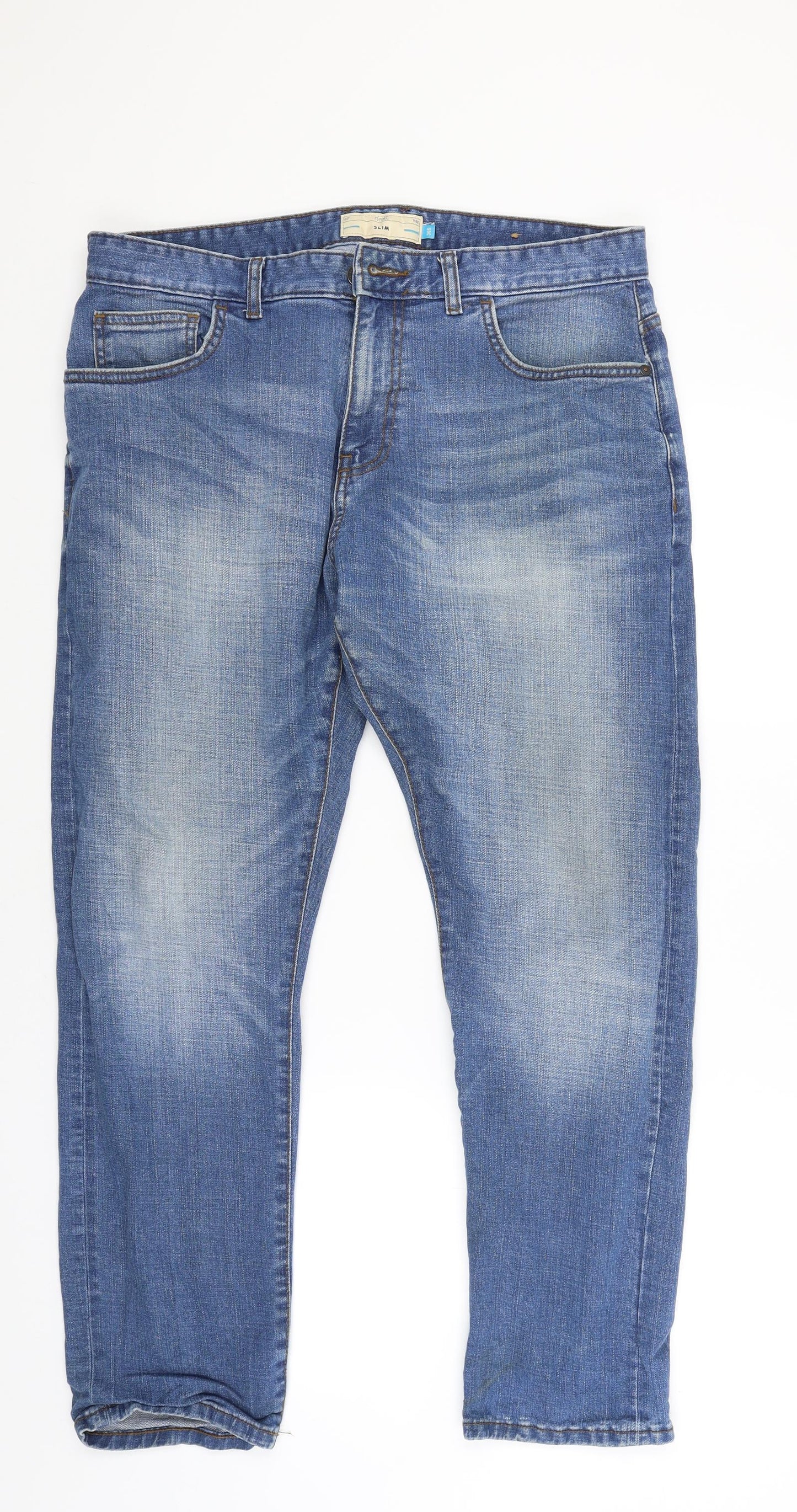 NEXT Mens Blue  Denim Straight Jeans Size 36 L28 in