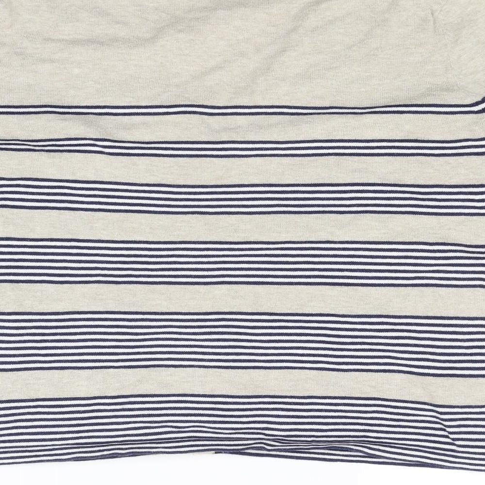 John Lewis Womens Beige Striped  Cardigan Jumper Size 12