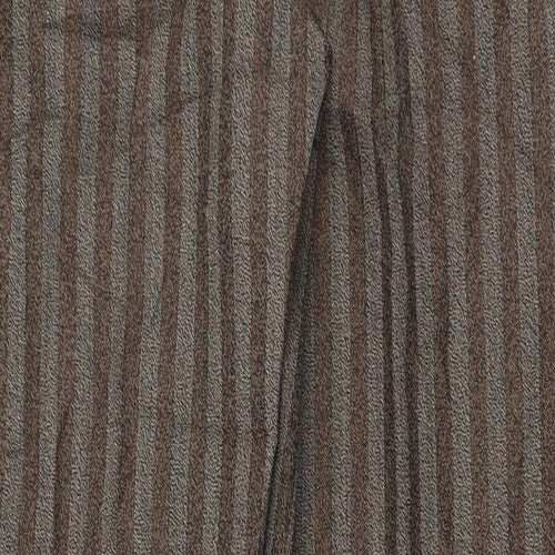 Preworn Womens Brown Striped  Trousers  Size 34 in L28 in