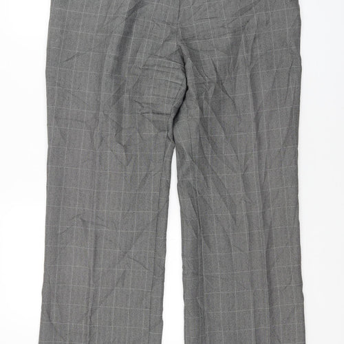 Marks and Spencer Womens Red Check  Trousers  Size 14 L25 in