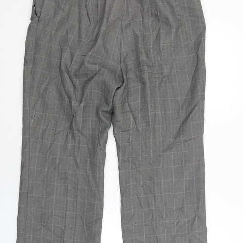 Marks and Spencer Womens Red Check  Trousers  Size 14 L25 in