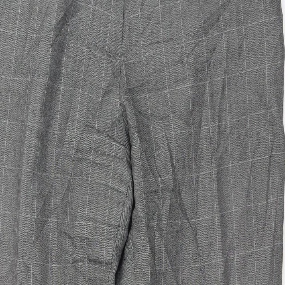 Marks and Spencer Womens Red Check  Trousers  Size 14 L25 in