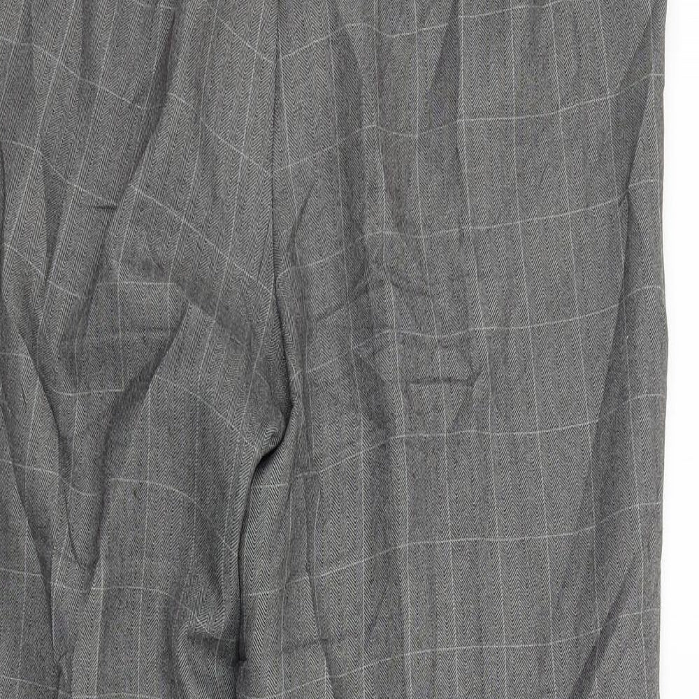 Marks and Spencer Womens Red Check  Trousers  Size 14 L25 in