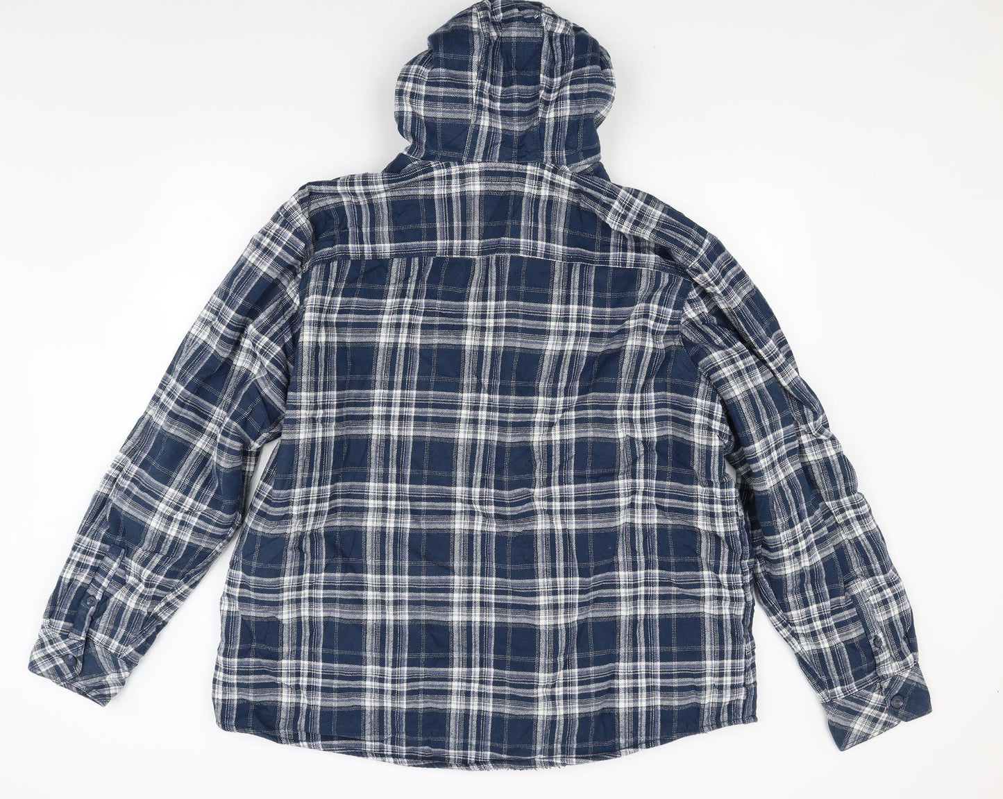 F&F Mens Blue Check  Jacket Coat Size 3XL
