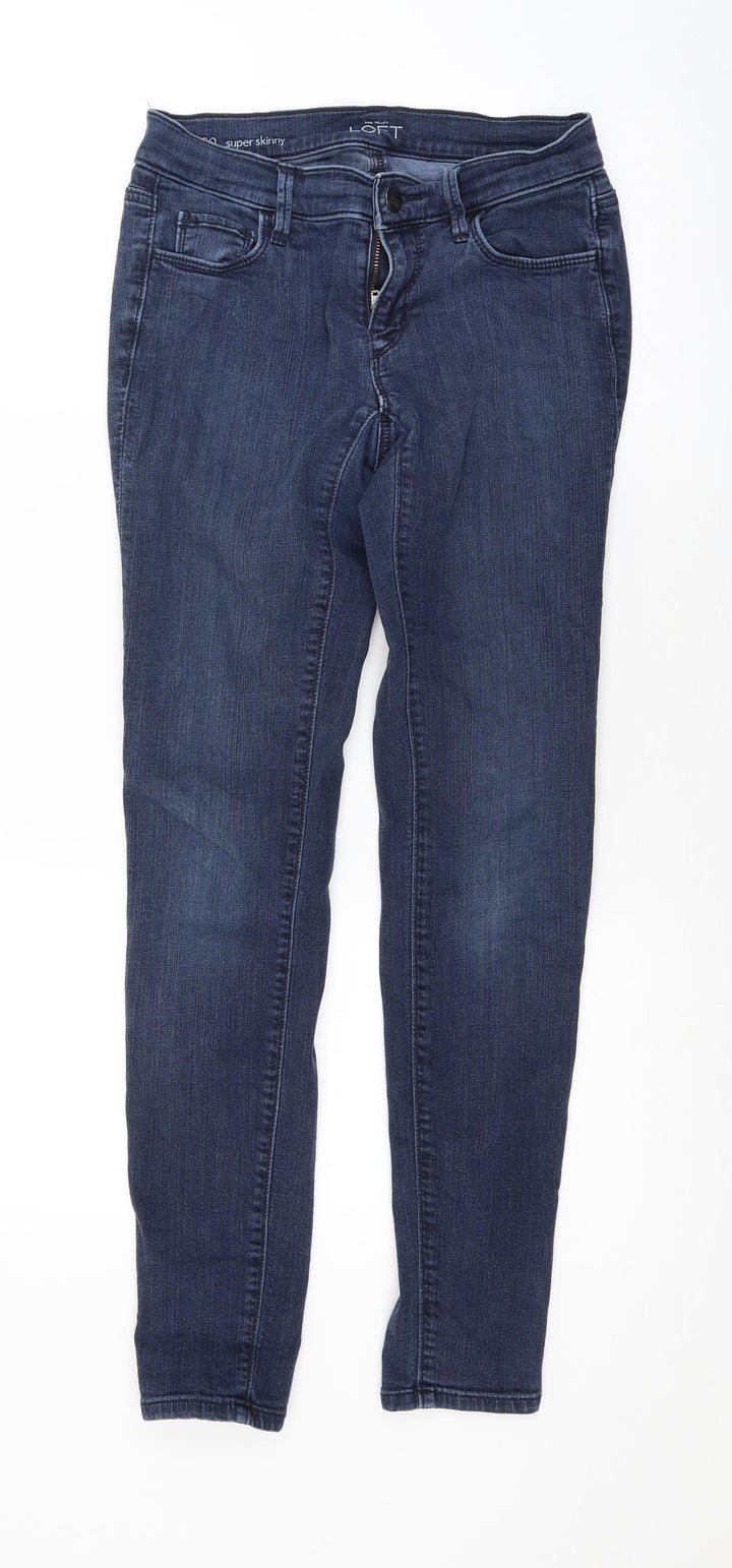 LOFT Womens Blue  Denim Skinny Jeans Size 27 L26 in