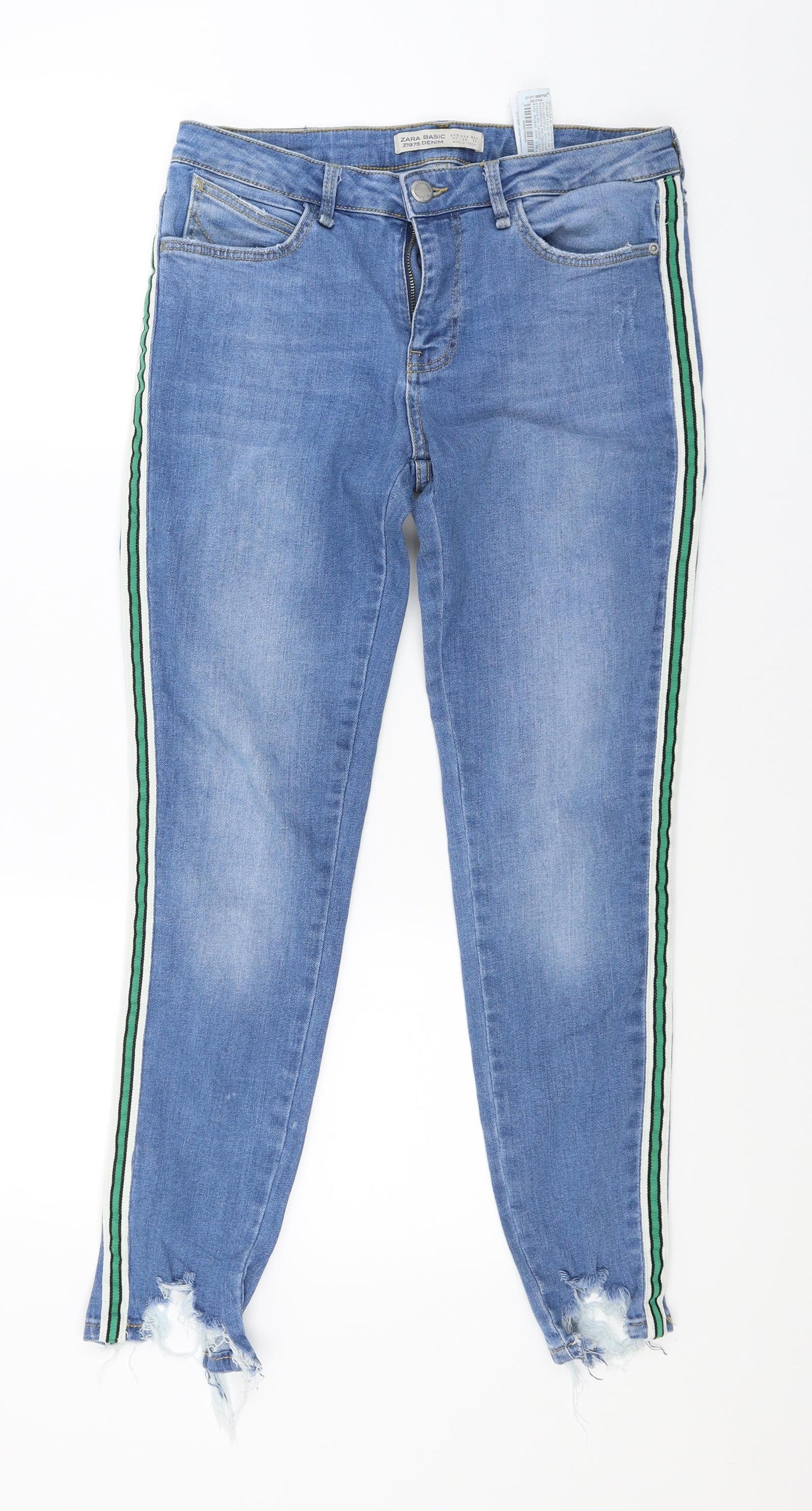 Zara Womens Blue  Denim Skinny Jeans Size 12 L25 in