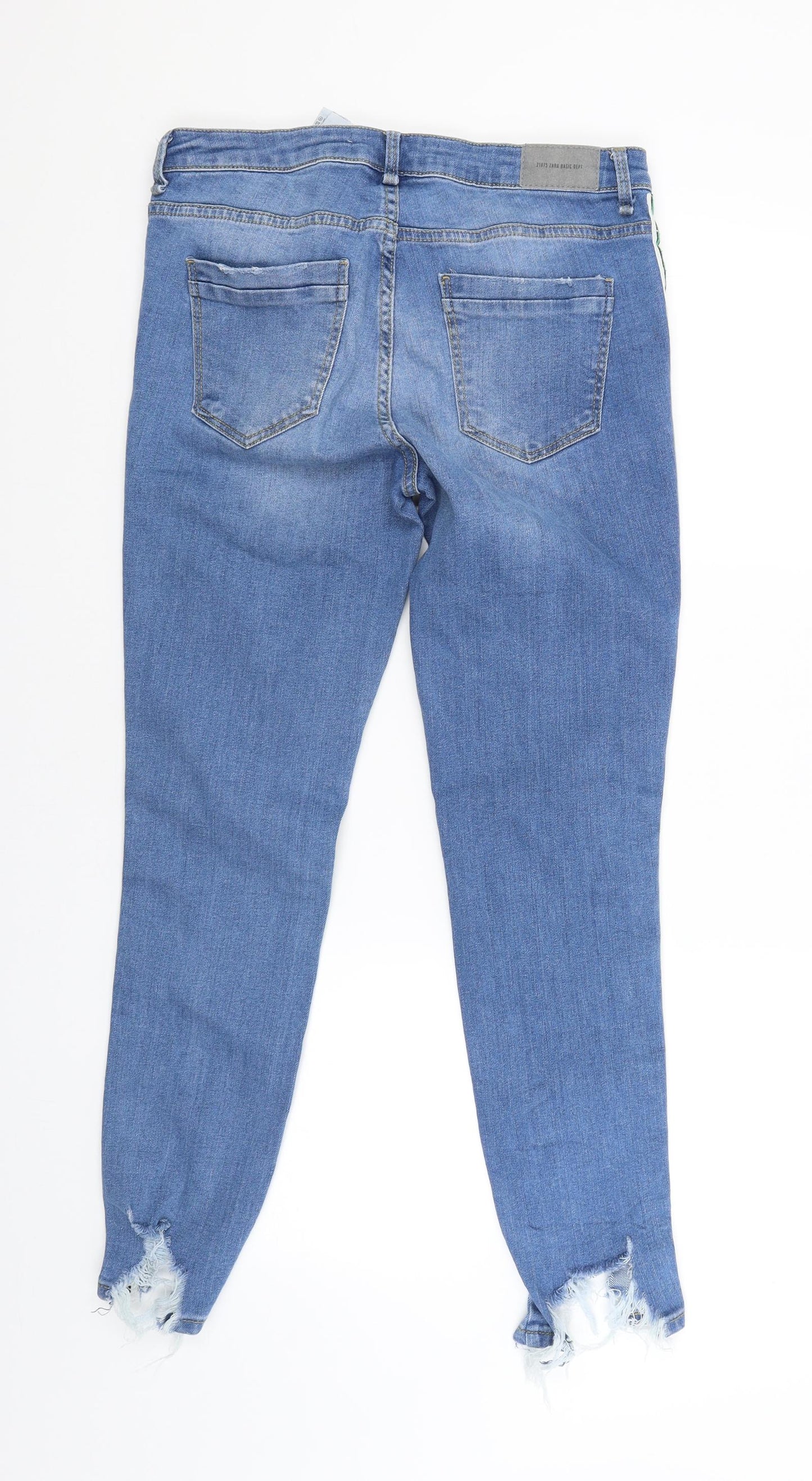 Zara Womens Blue  Denim Skinny Jeans Size 12 L25 in