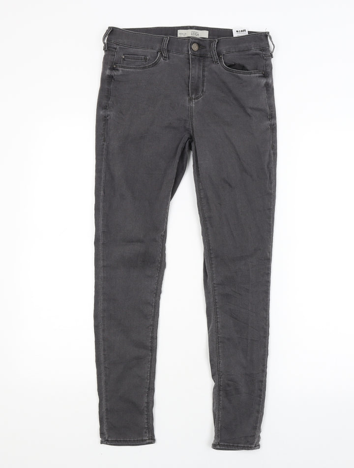 Topshop Womens Grey Denim Skinny Jeans Size 28 in L30 in