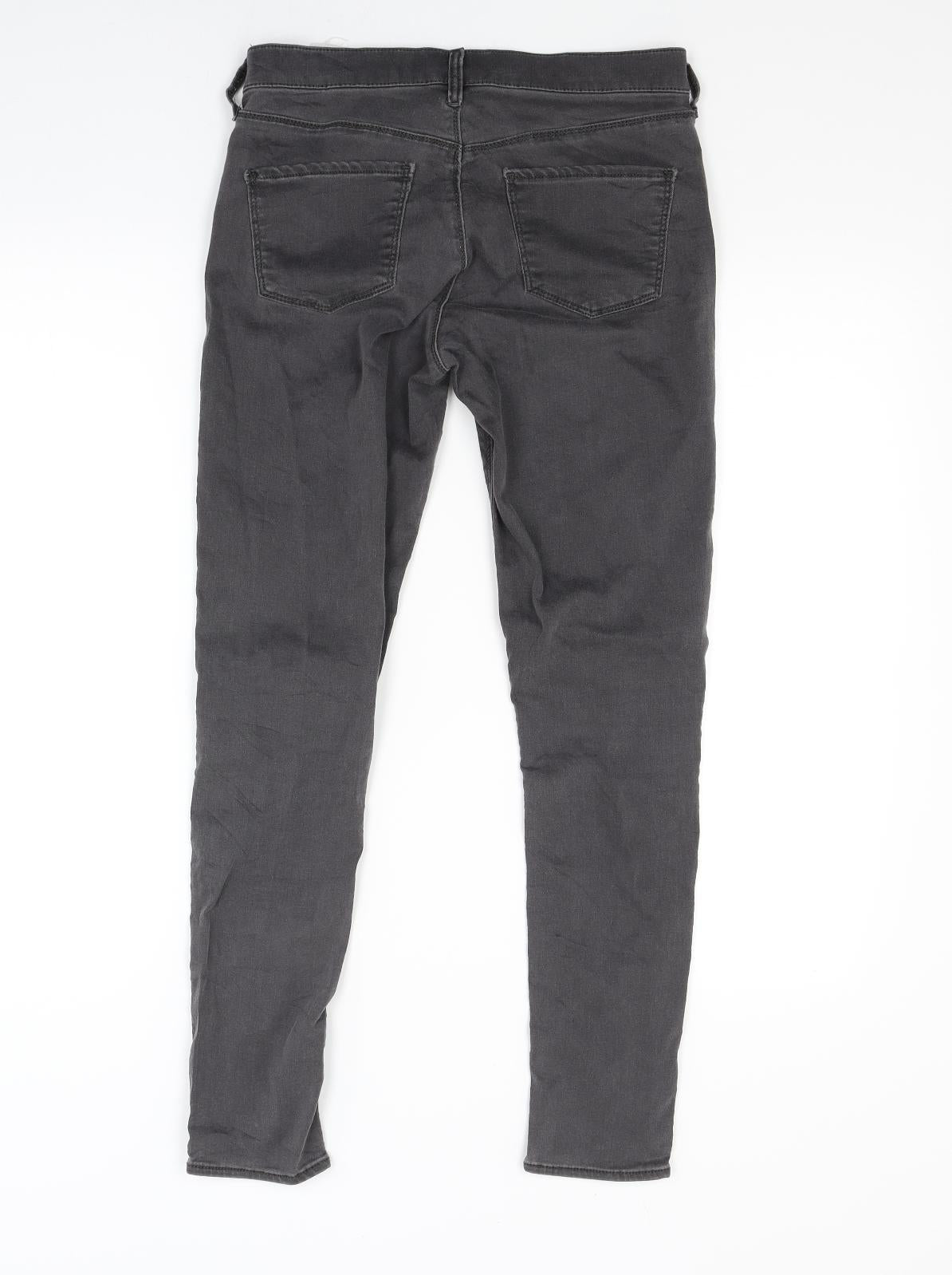 Topshop Womens Grey  Denim Skinny Jeans Size 28 in L30 in