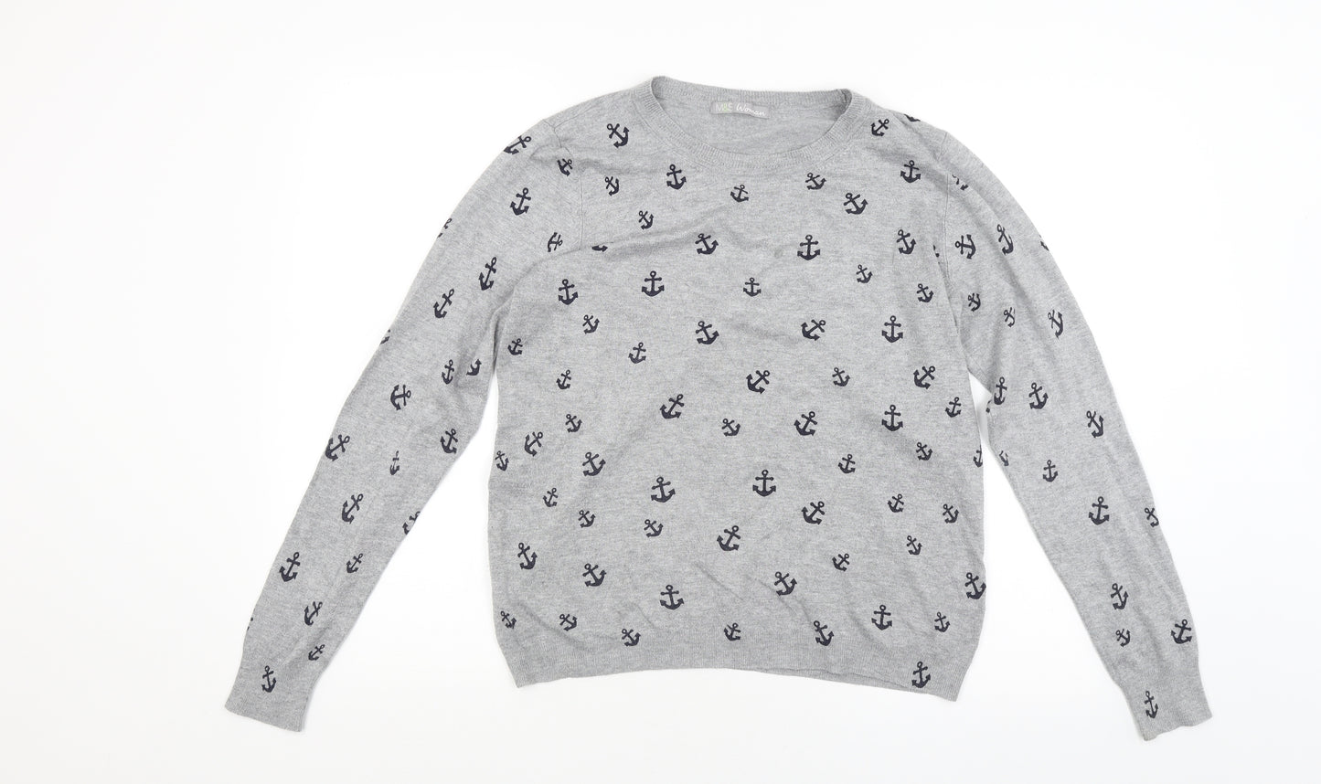 Marks and Spencer Womens Grey  Knit Pullover Jumper Size 16  - Anchor