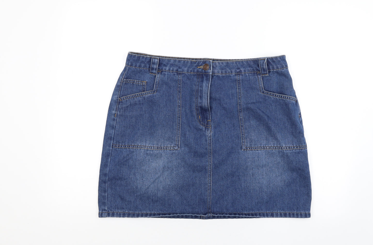 Nutmeg Womens Blue  Denim Mini Skirt Size 14