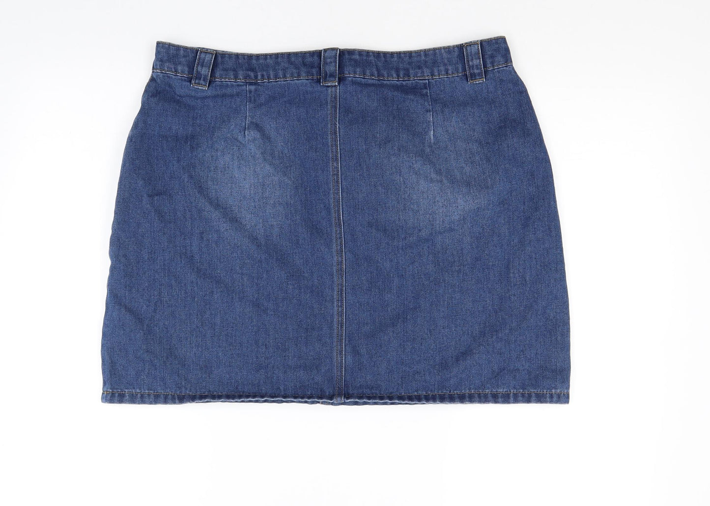 Nutmeg Womens Blue  Denim Mini Skirt Size 14