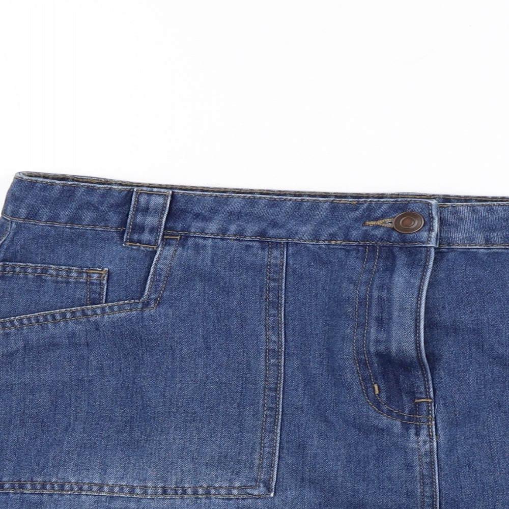 Nutmeg Womens Blue  Denim Mini Skirt Size 14