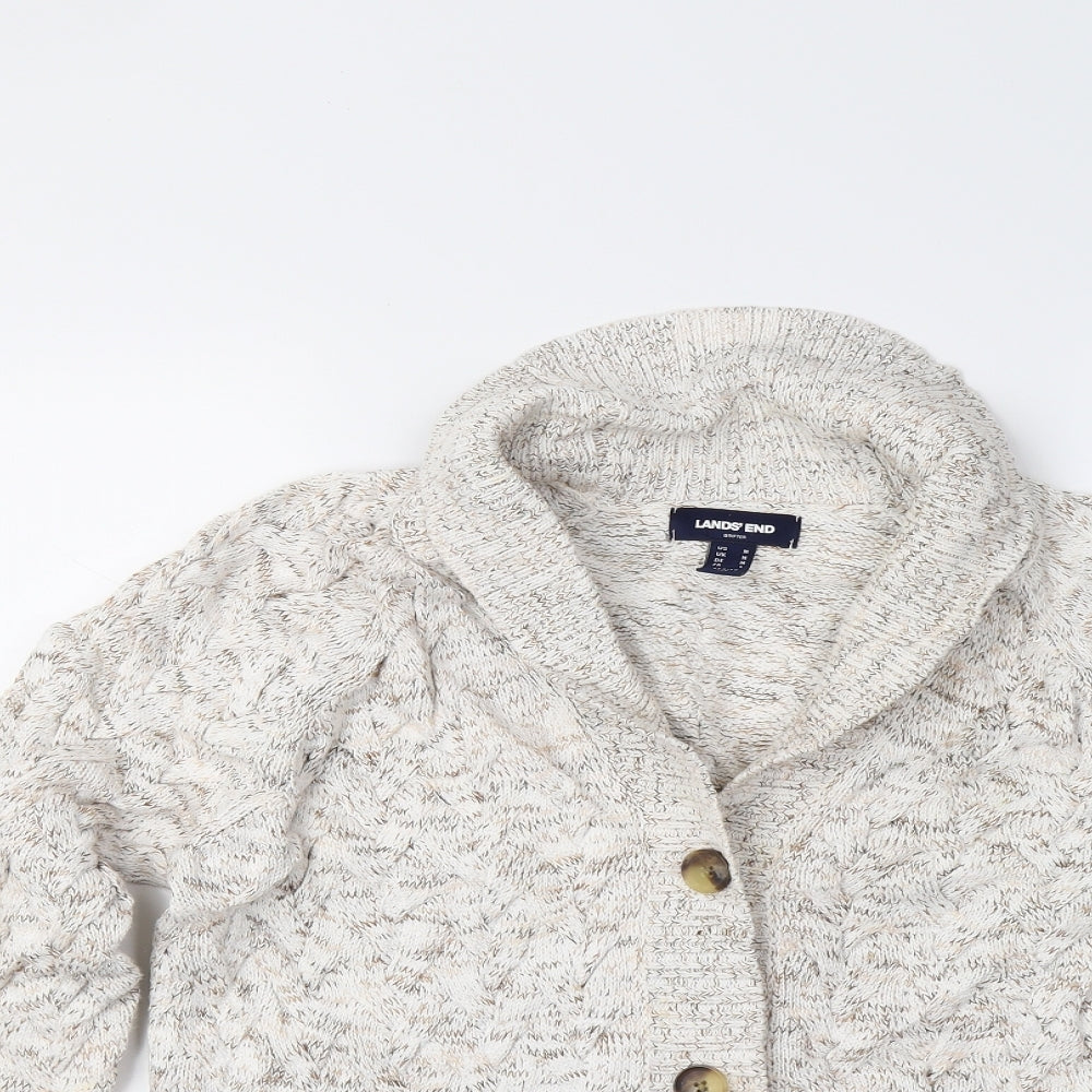 Lands end Womens Beige   Cardigan Jumper Size M