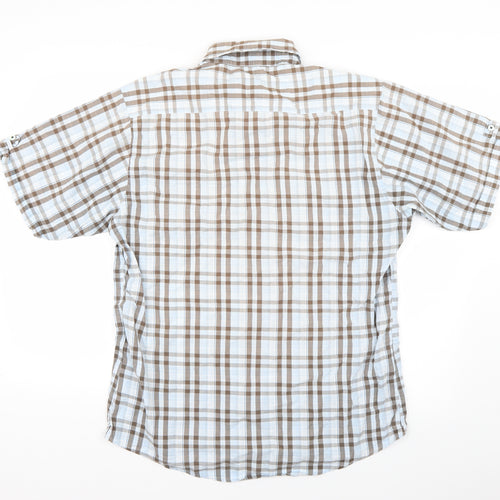 voyager Mens Blue Plaid   Button-Up Size XL