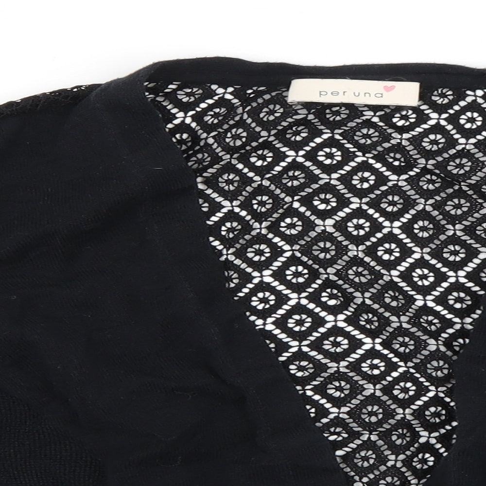 Per Una Womens Black   Cardigan Jumper Size 12