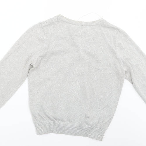 H&M Womens Silver   Cardigan Jumper Size 6