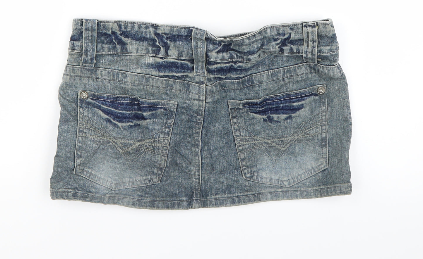 PARISIAN SIGNATURE Womens Beige  Denim Mini Skirt Size 10