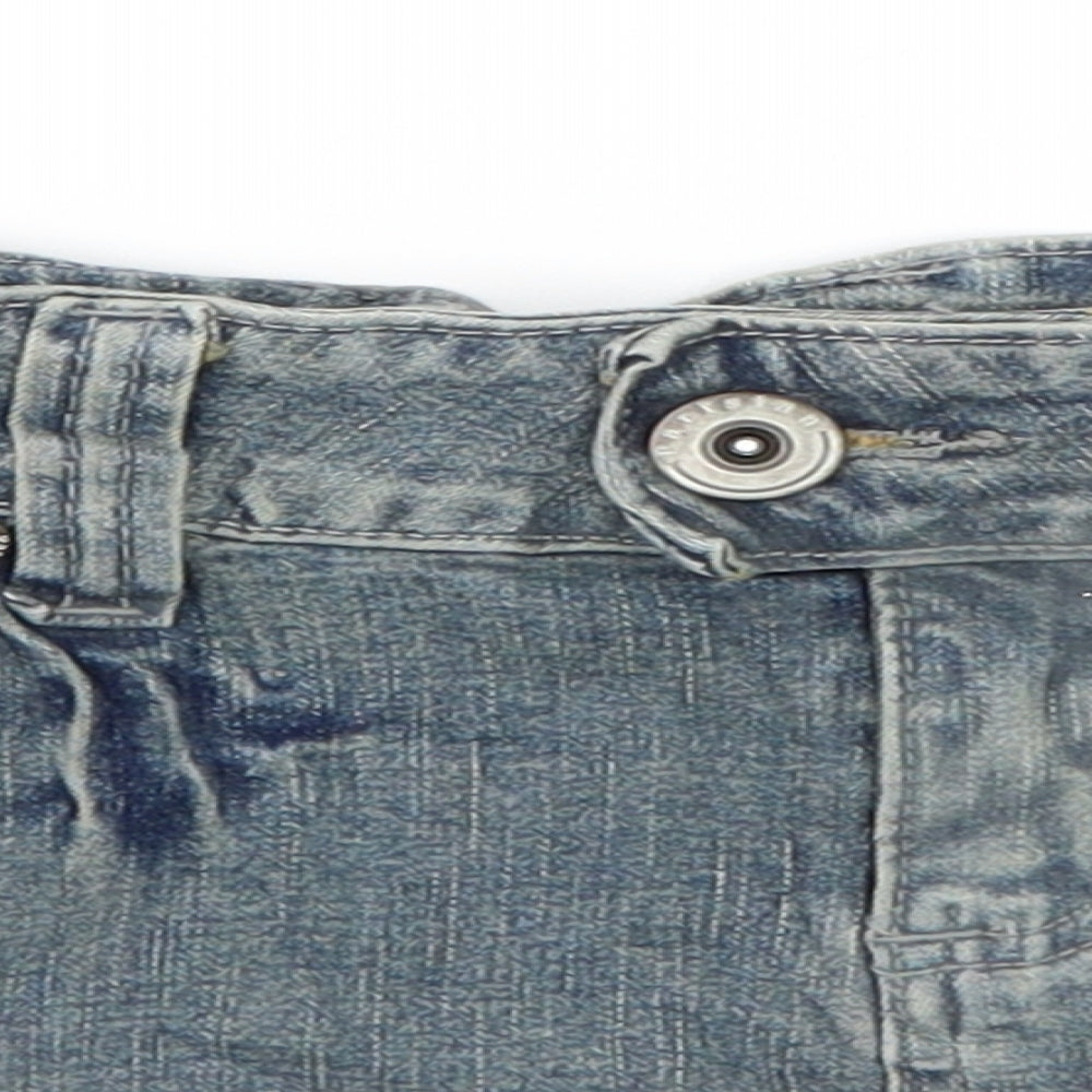 PARISIAN SIGNATURE Womens Beige  Denim Mini Skirt Size 10