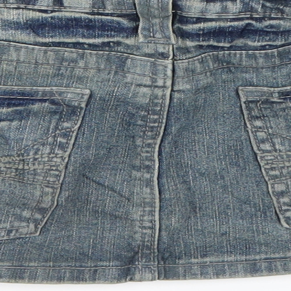 PARISIAN SIGNATURE Womens Beige  Denim Mini Skirt Size 10