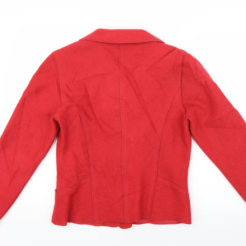 Hucke Womens Red   Overcoat Coat Size 10