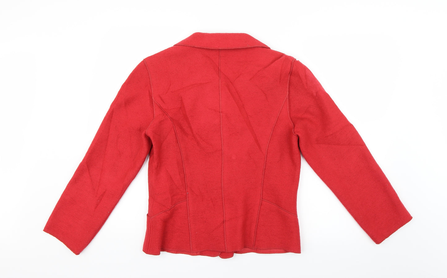 Hucke Womens Red   Overcoat Coat Size 10