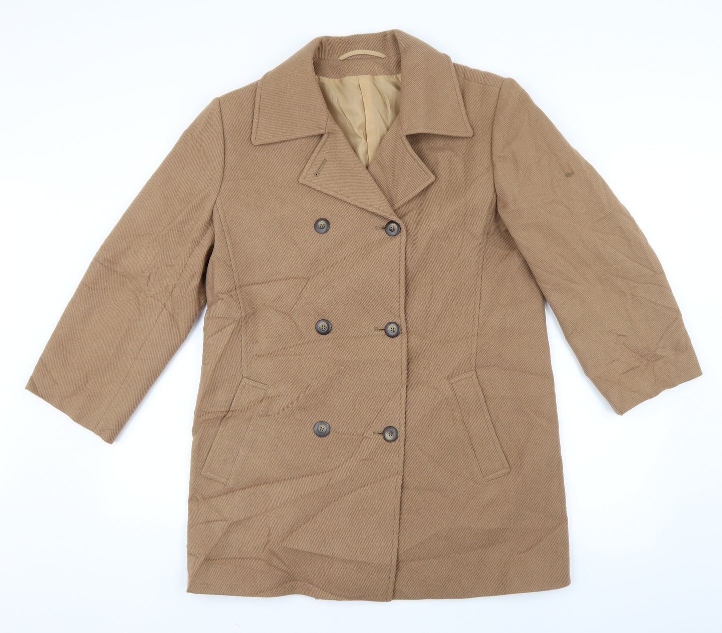 Preworn Womens Brown   Pea Coat Coat Size 12