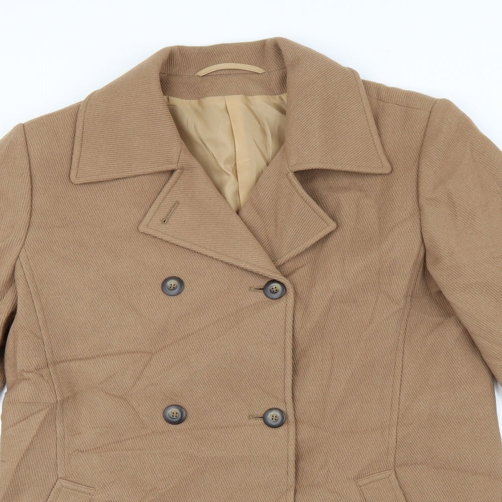 Preworn Womens Brown   Pea Coat Coat Size 12