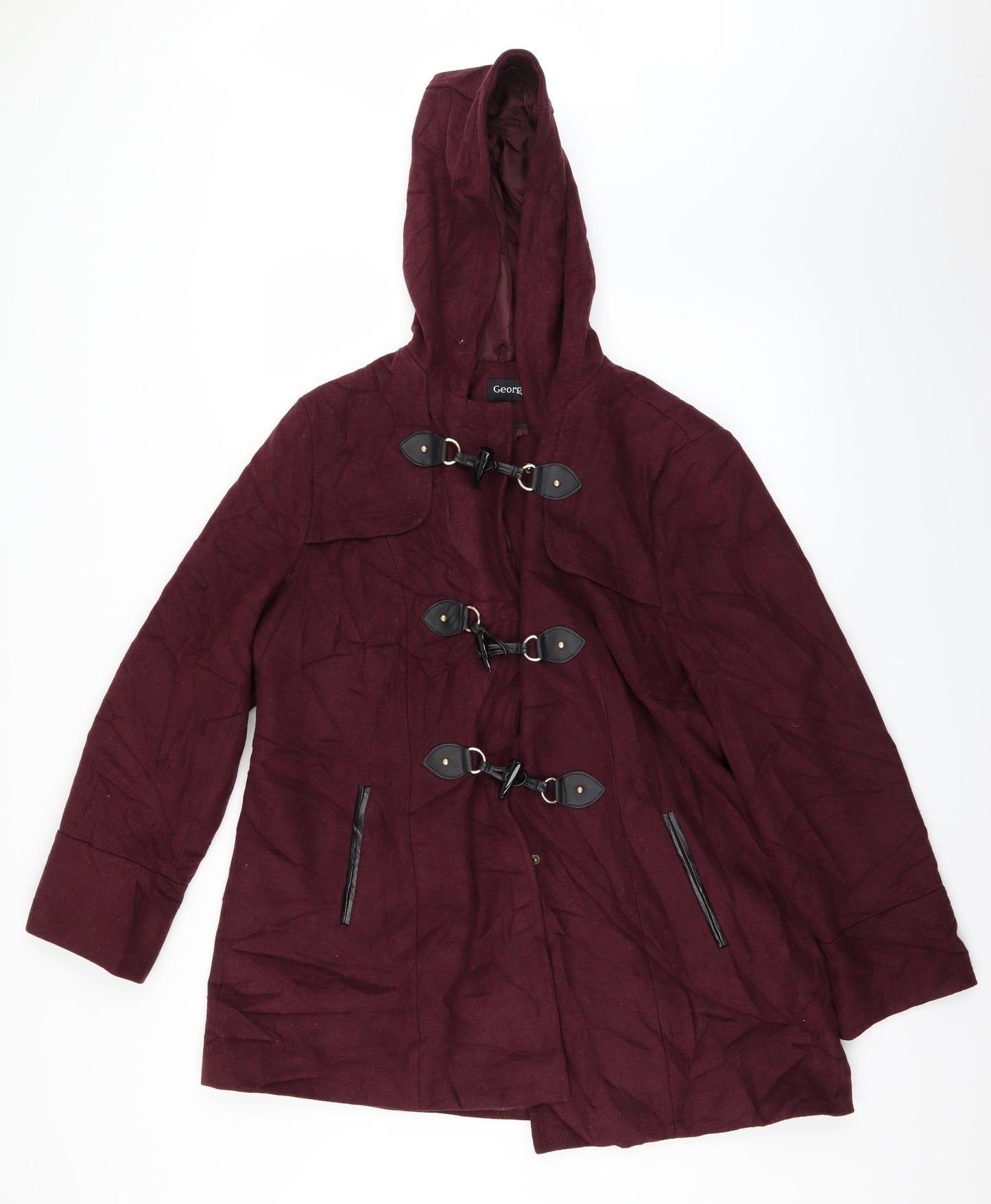 George Womens Purple   Pea Coat Coat Size 18