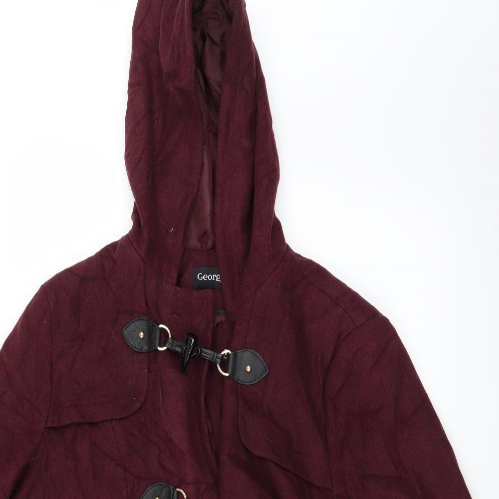 George Womens Purple   Pea Coat Coat Size 18