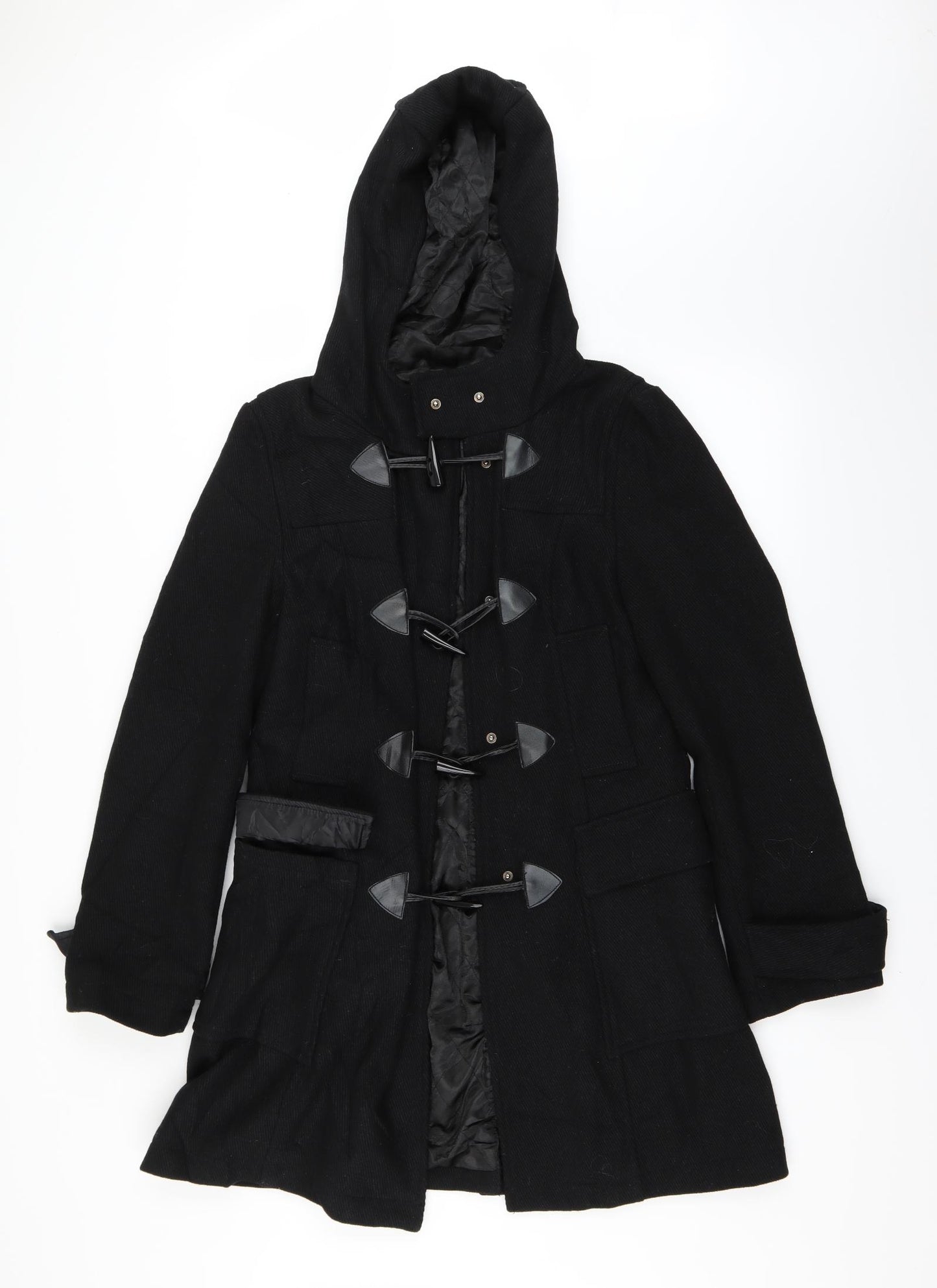 Primark Womens Black   Pea Coat Coat Size 12