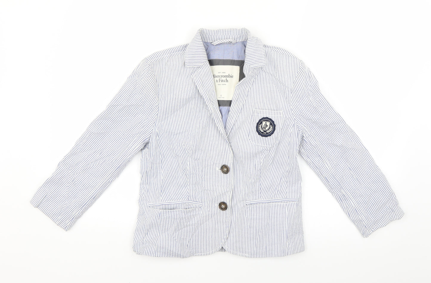 Abercrombie & Fitch Womens Blue Striped  Jacket Coatigan Size XS