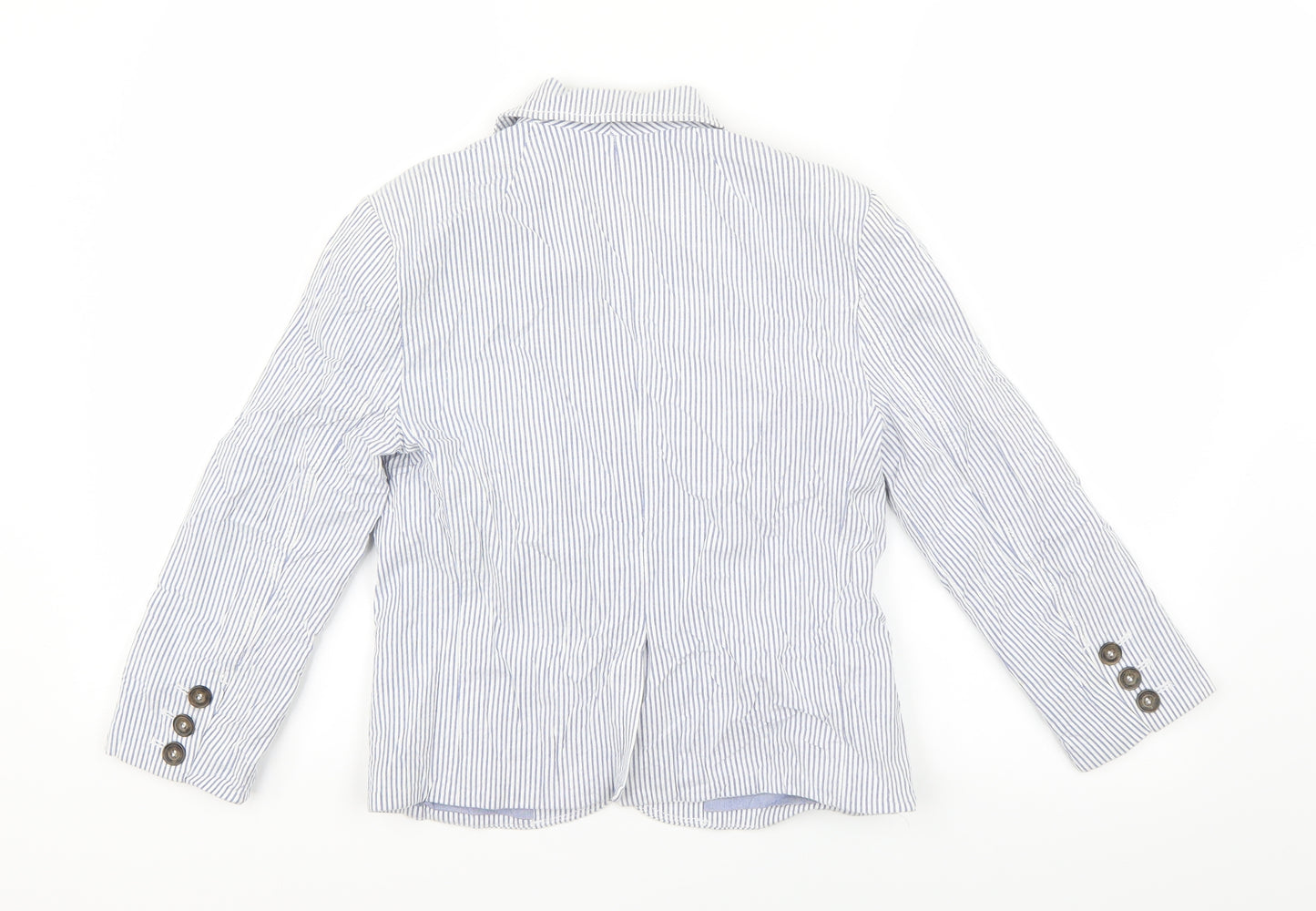 Abercrombie & Fitch Womens Blue Striped  Jacket Coatigan Size XS