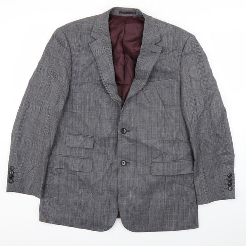 Skopes Mens Grey Plaid   Blazer