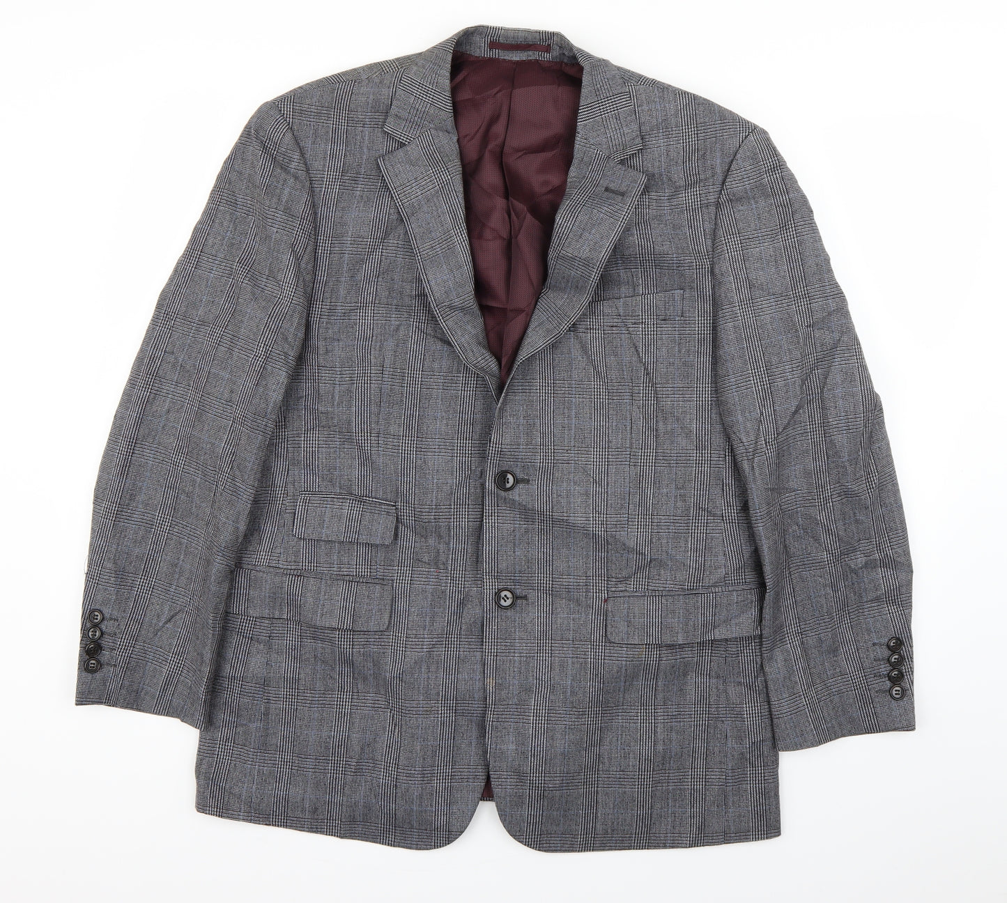 Skopes Mens Grey Plaid   Blazer
