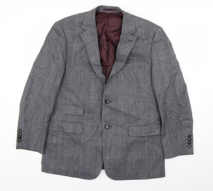 Skopes Mens Grey Plaid   Blazer
