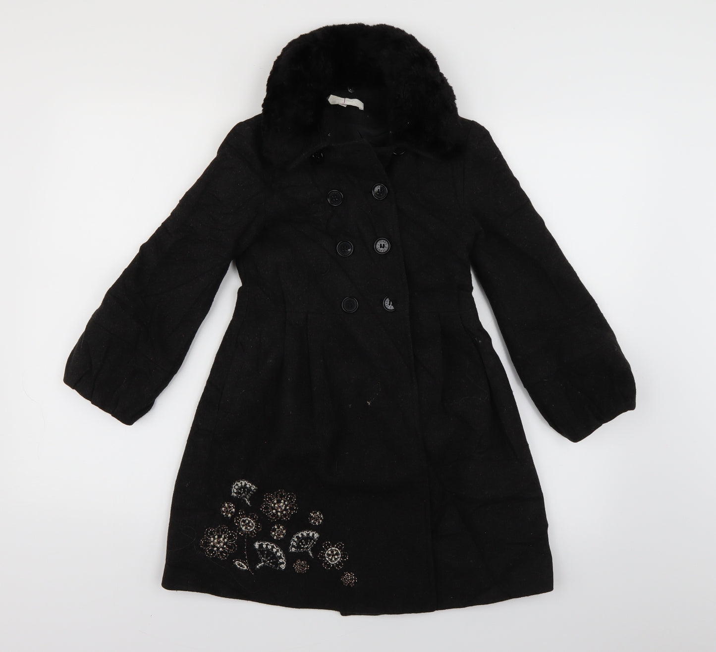 Jasper Conran Girls Grey   Pea Coat Coat Size 8 Years