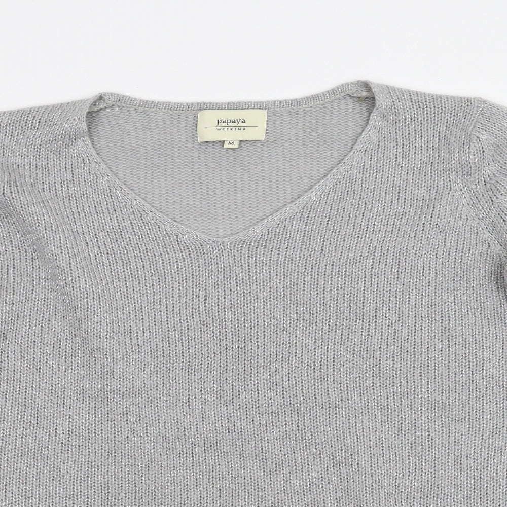 Matalan Womens Grey  Knit Pullover Jumper Size M