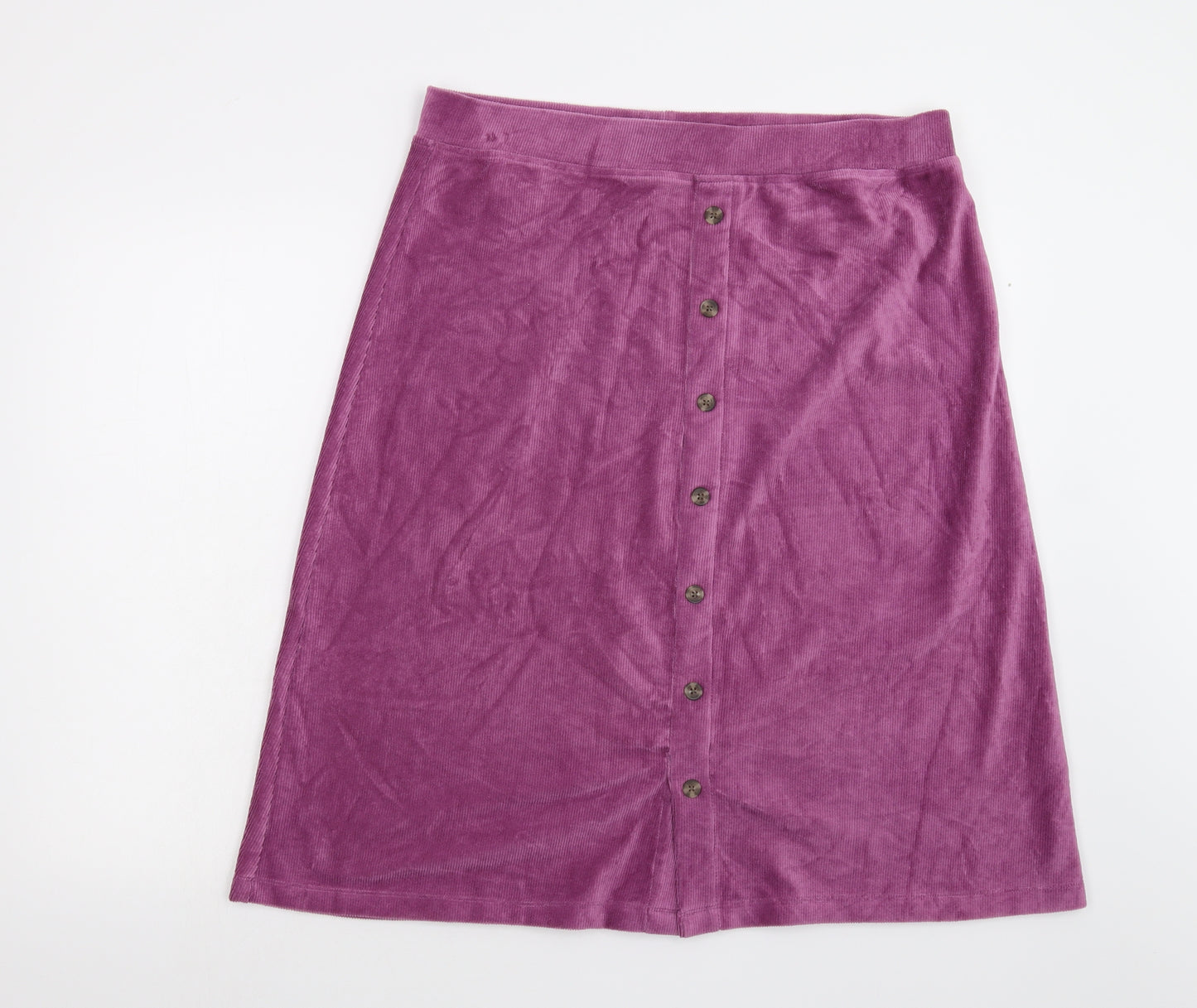 Cotton Traders Womens Pink  Corduroy A-Line Skirt Size 18