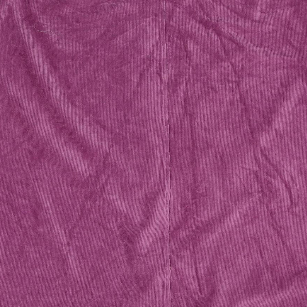 Cotton Traders Womens Pink  Corduroy A-Line Skirt Size 18
