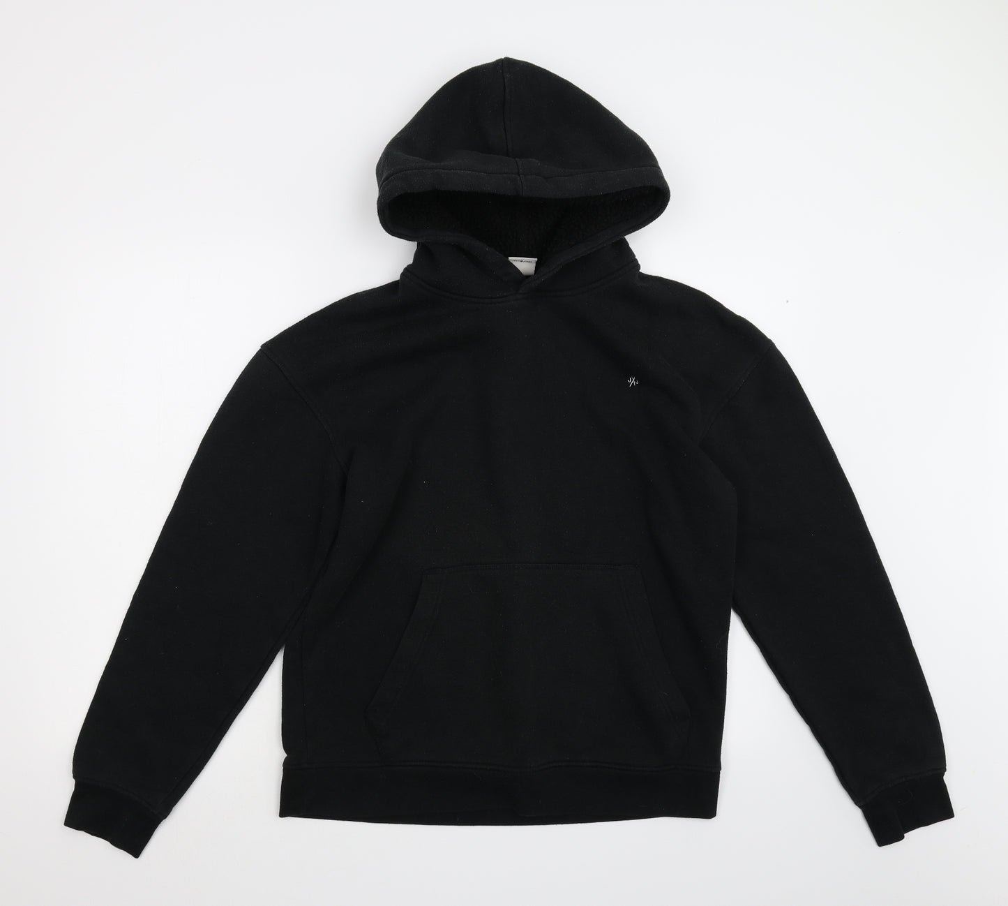 Jack Jones Mens Black  Fleece Pullover Hoodie Size M