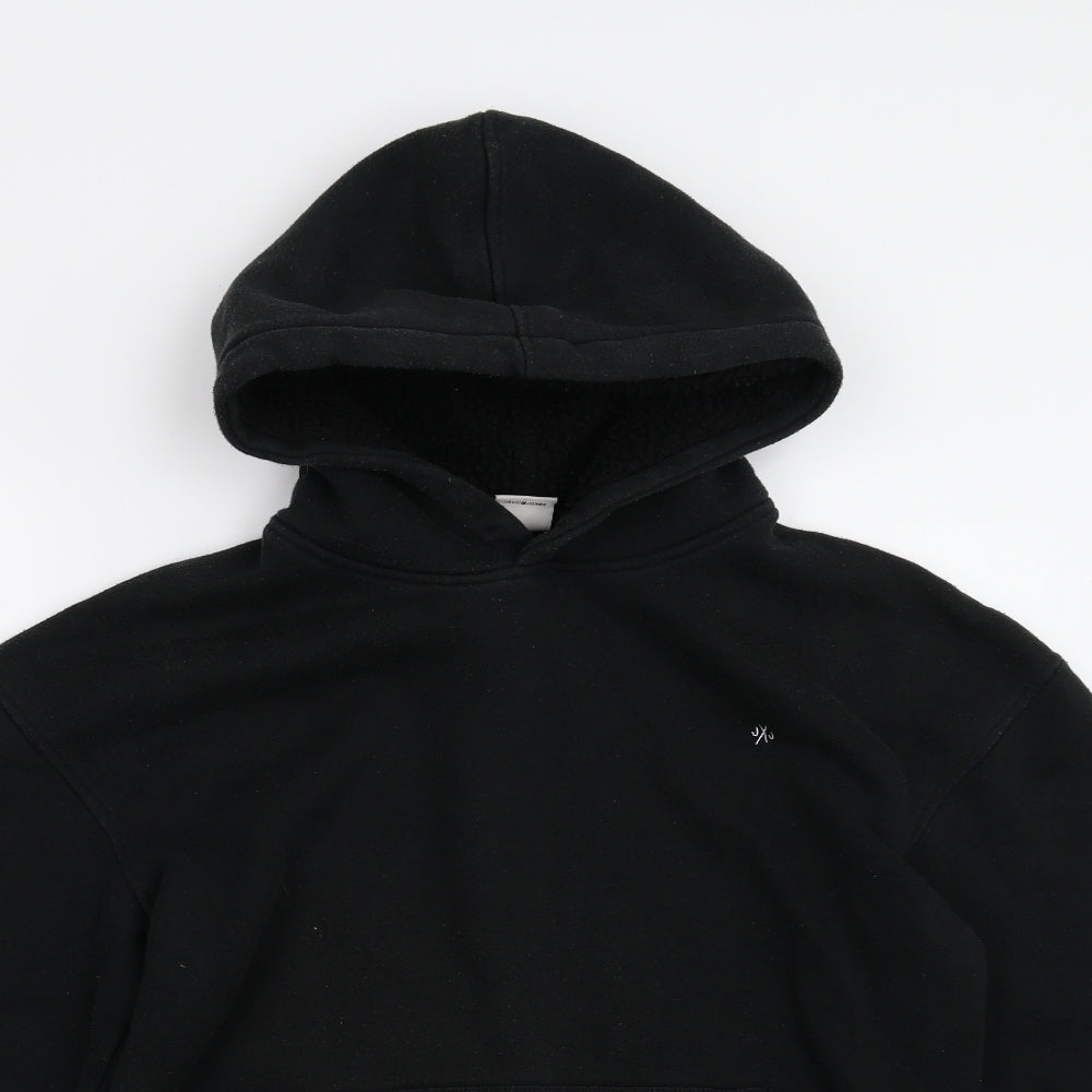 Jack Jones Mens Black  Fleece Pullover Hoodie Size M
