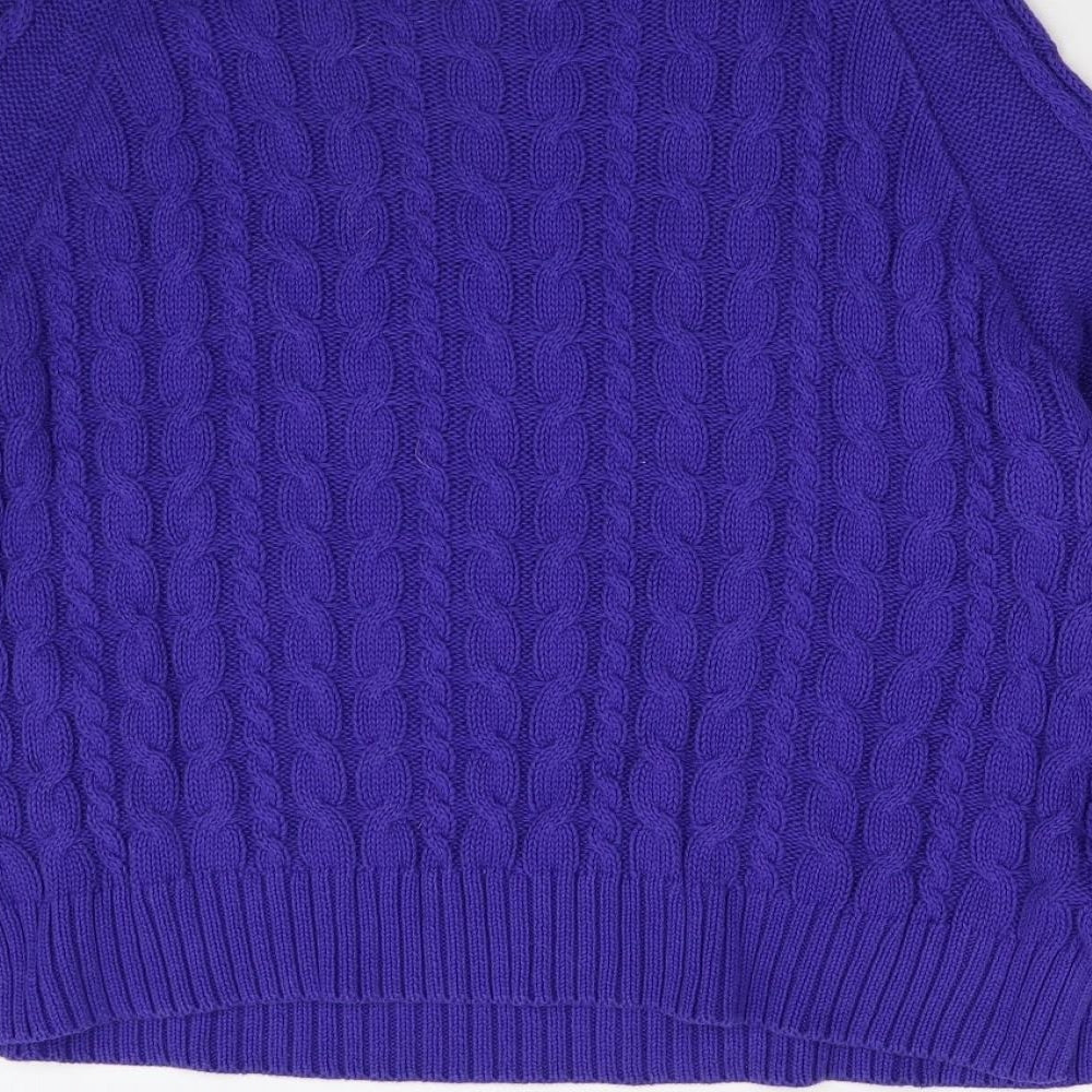 TU Womens Purple  Knit Pullover Jumper Size 14