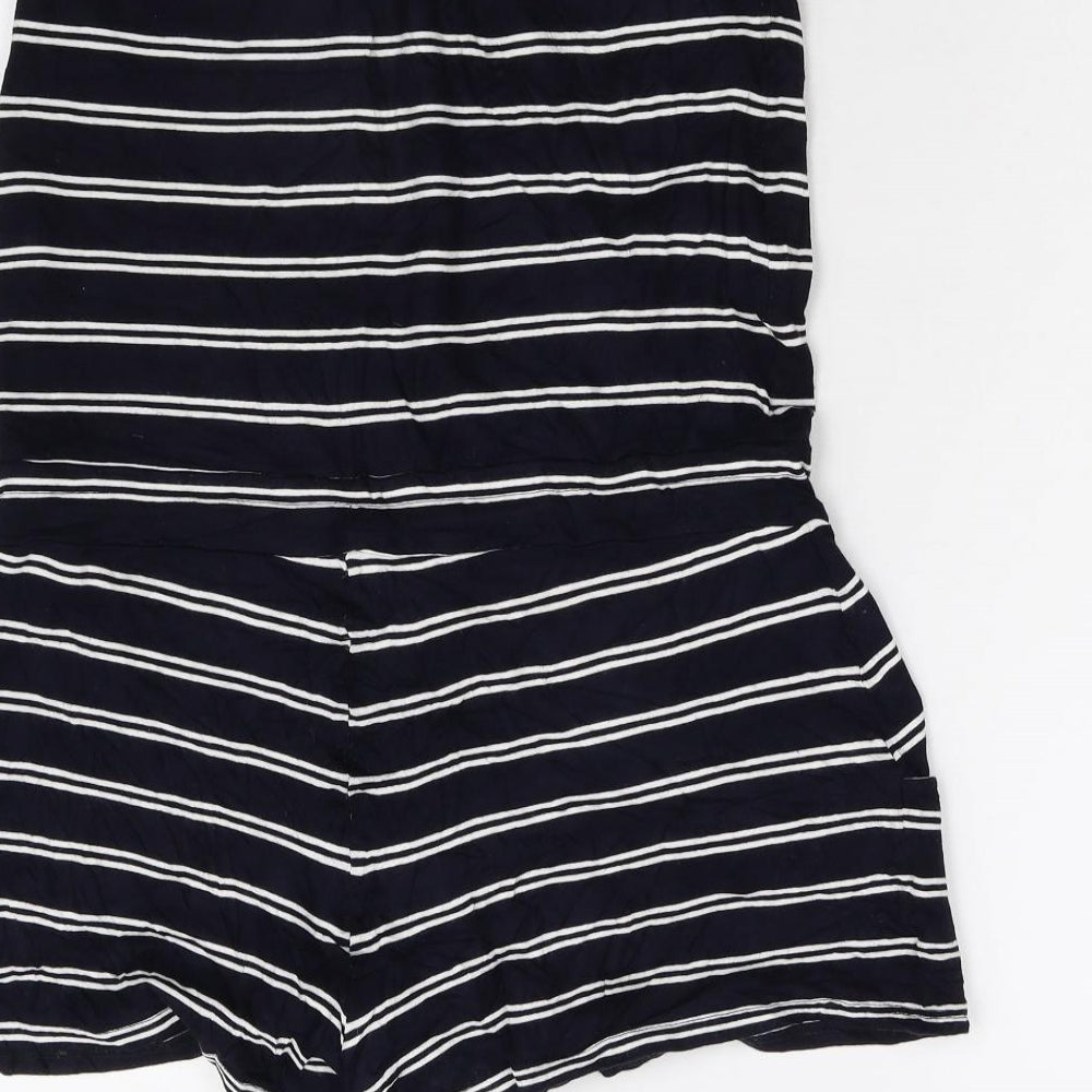 ASOS Womens Multicoloured Striped  Playsuit One-Piece Size 10