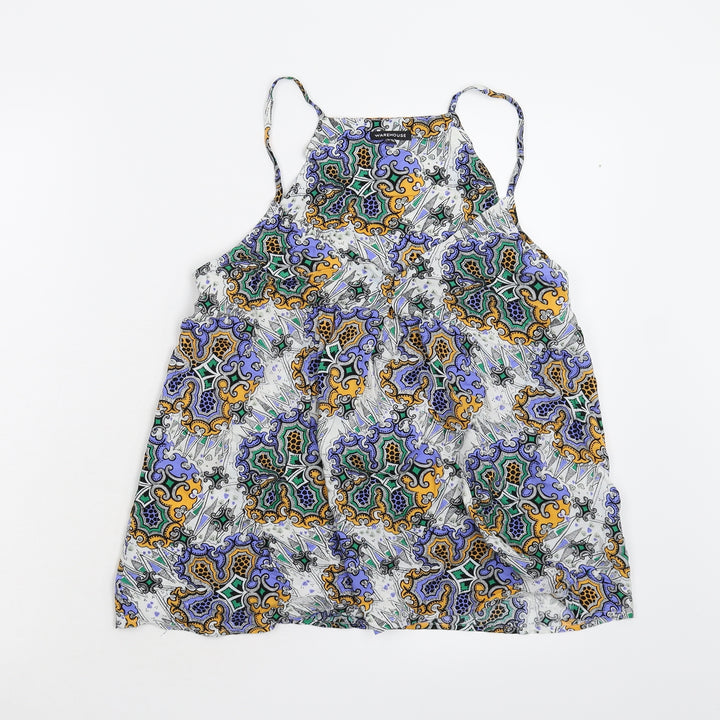 Warehouse Womens Multicoloured Geometric  Camisole Tank Size 10