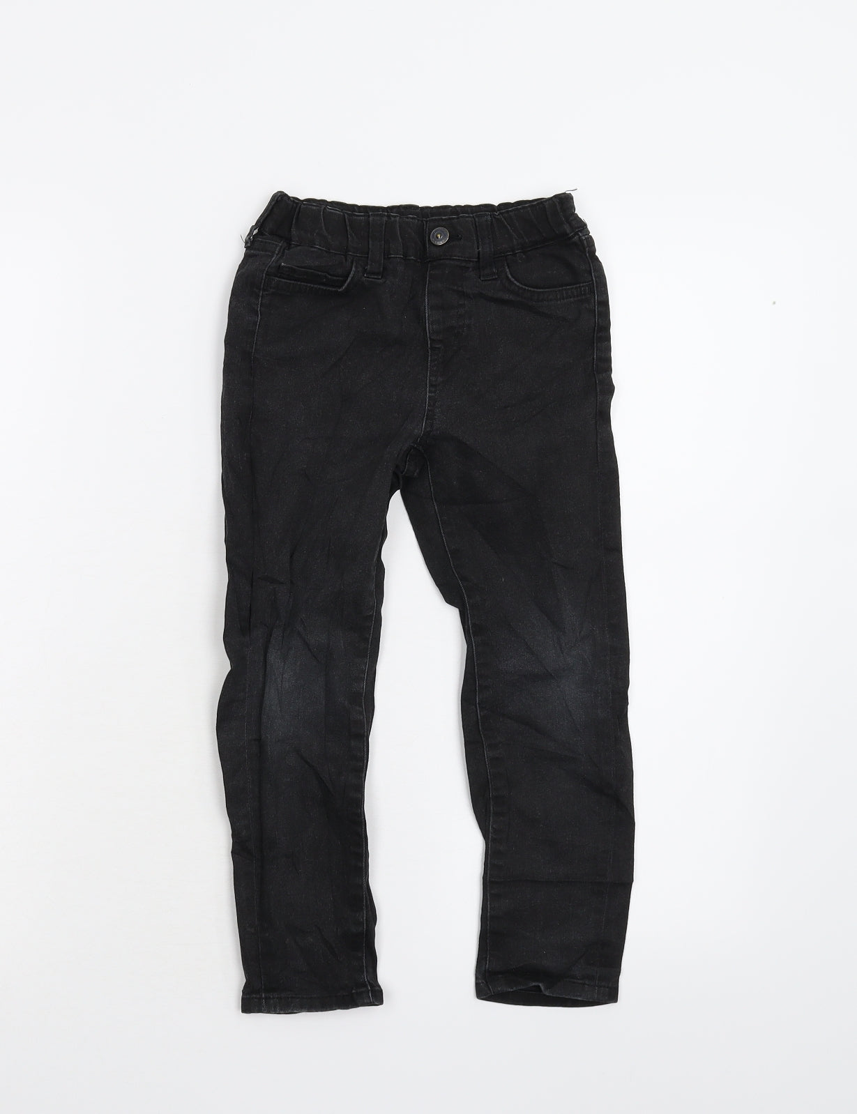Uniqlo Boys Black  Denim Straight Jeans Size 3-4 Years