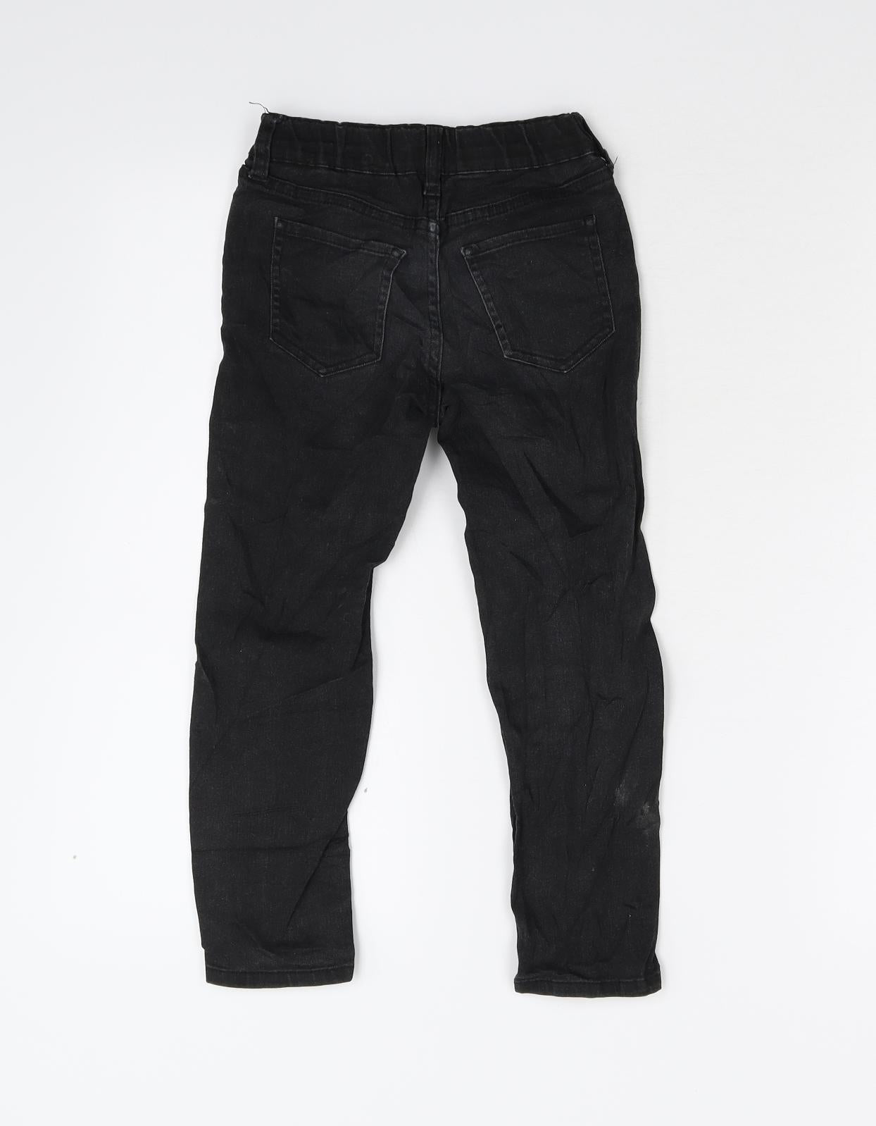 Uniqlo Boys Black  Denim Straight Jeans Size 3-4 Years
