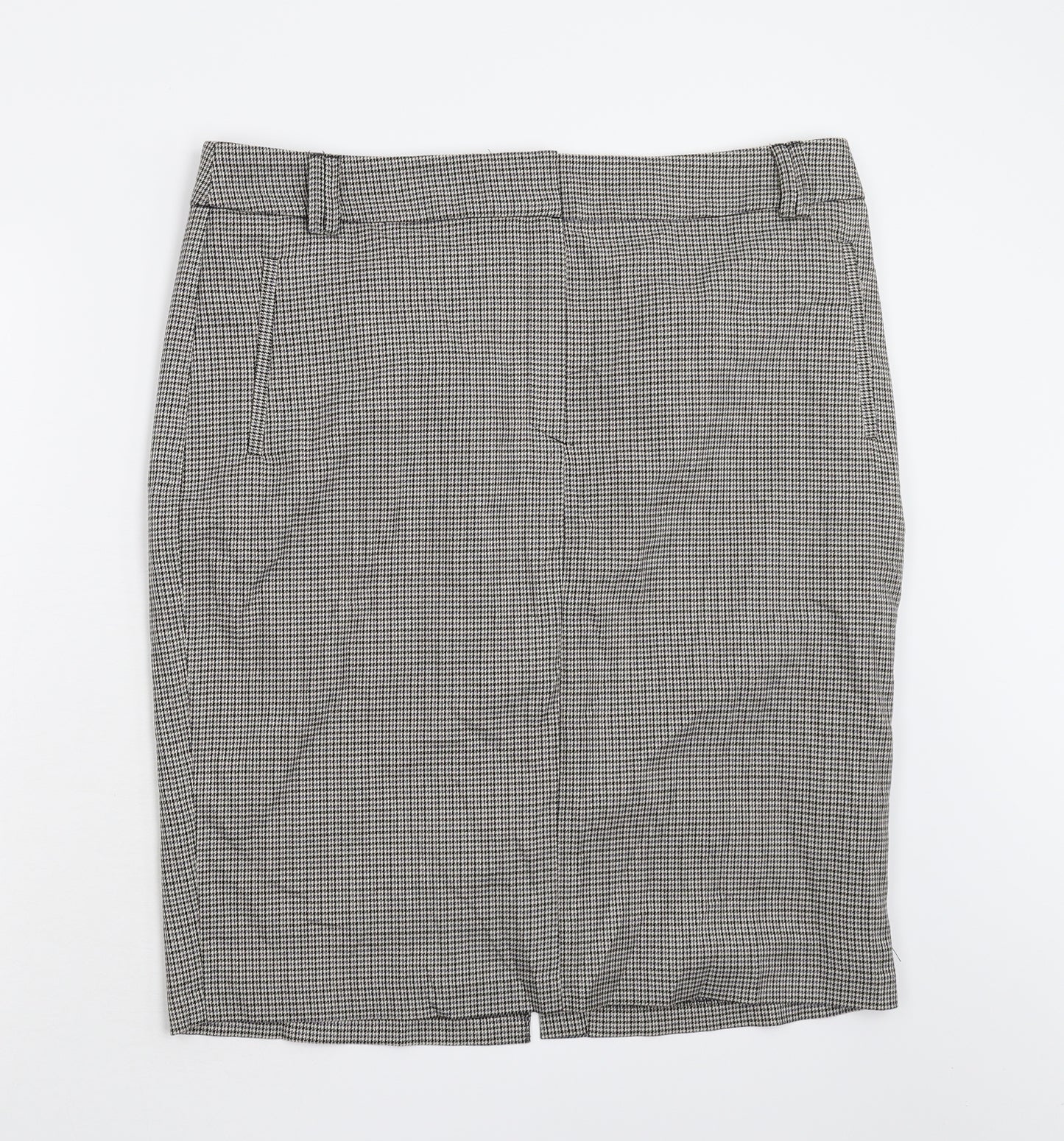 M&S Womens Multicoloured Houndstooth  Straight & Pencil Skirt Size 18