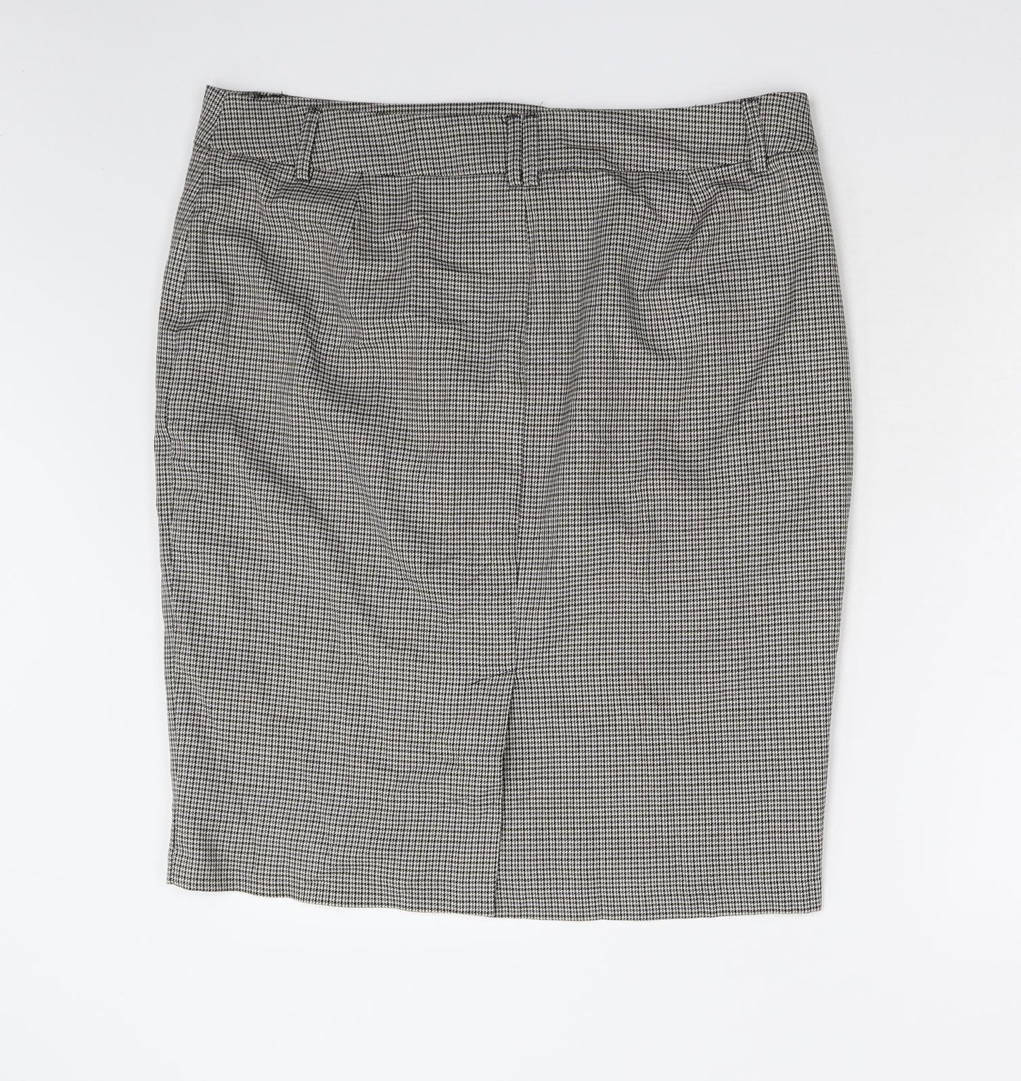 M&S Womens Multicoloured Houndstooth  Straight & Pencil Skirt Size 18