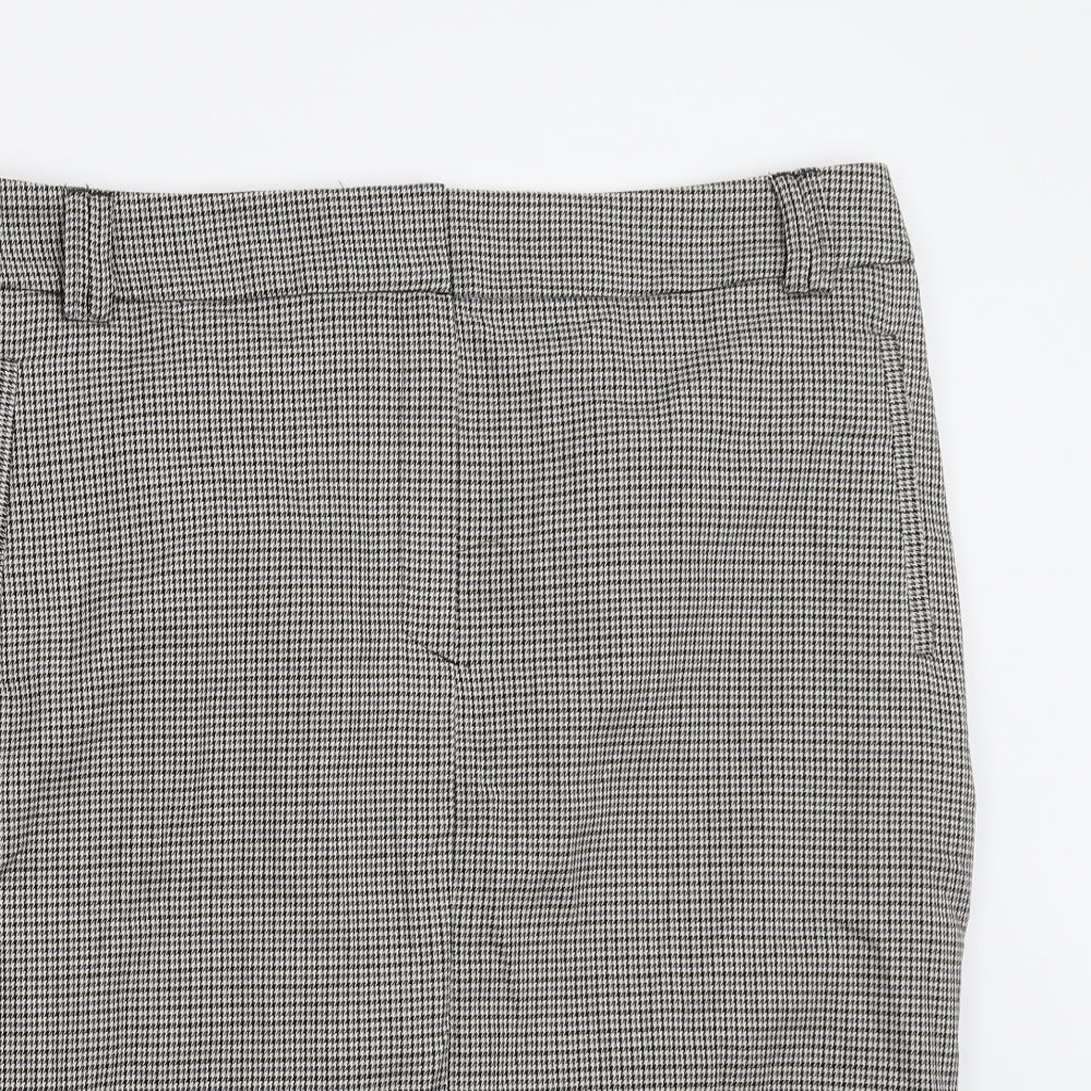 M&S Womens Multicoloured Houndstooth  Straight & Pencil Skirt Size 18